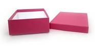 Caixa Retangular Rígida Cartonada Pink - Ideal para Presentes e Armazenamento