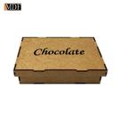 Caixa Retangular Tampa de Sapato Chocolate 16x10x4 Laser Mdf Madeira