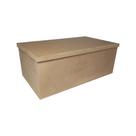 Caixa Retangular Tampa de Sapato com 4 Divisorias 45x25x17 Mdf Madeira