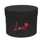 Caixa Rigida Redonda True Love 19,5cmx15cm Preto E Vermelho