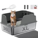 Caixa sanitária Ellenpent XL de aço inoxidável 60x40x30cm à prova de respingos