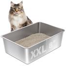 Caixa sanitária Olacat em aço inoxidável XXL para gatos grandes