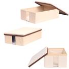 Caixa Sapateira com visor e tampa pequena para organizar - L 20cm x A 11cm x P 31cm - KIT C/ 3