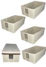 Caixa Sapateira com visor e tampa pequena para organizar - L 20cm x A 11cm x P 31cm - KIT C/ 5