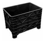 Caixa (sem Rodas E Sem Tampa). Capacidade: 370l Preto
