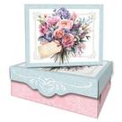 Caixa Semi Rigida Especial Suprema Floral Rosa M/p A Unidade