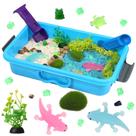 Caixa sensorial AGENTLAN Axolotl com areia de brincar para crianças de 3 a 8 anos
