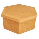 Caixa Sextavada Tampa Sapato 25x11 MDF Madeira Marpax 01un