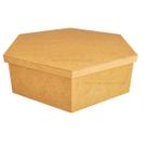 Caixa Sextavada Tampa Sapato 38x11 Mdf Madeira