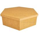 Caixa Sextavada Tampa Sapato 38x11 MDF Madeira Marpax 01un