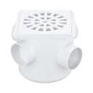 Caixa Sifonada Quadrada 100x100x40mm Com 7 Entradas E Saída De 50mm - Herc