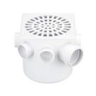 Caixa Sifonada Quadrada 150x150x50mm com 7 Entradas de 40mm e Saída de 50mm - Herc