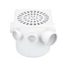 Caixa Sifonada Quadrada 150x150x50mm Com 7 Entradas De 40mm E Saída De 50mm - Herc