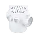 Caixa Sifonada Quadrada 150x175x75mm Com 7 Entradas De 40mm E Saída De 75mm - Herc