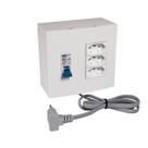Caixa sobrepor de Proteção com 3 Tomadas 10A + Disjuntor 10A 8ka 127v Margirius