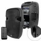 Caixa Som Ativa com rodinhas 12 Polegadas 350W RMS Mixer 4 canais MXT Radio FM