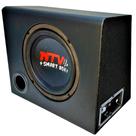 Caixa som automotivo com amplificador subwoofer 8" 200w rms universal completa com chicote de instalação de 5 metros