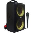 Caixa Som Bluetooth Portátil Amplificada 600W Rms Bateria Preta + Microfone Amvox Aca 600 Bagvox