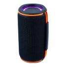 Caixa Som Bluetooth Portátil Anel LED Roxo Alça Robusta
