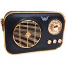 Caixa Som Bluetooth Portátil Rádio Retrô Vintage Recarregável Fm USB MP3