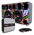 Caixa Som Carro Sub 12 Pol Bomber Detoner + Taramps Tl 1500
