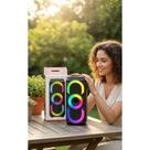 Caixa Som Portátil RGB Bluetooth USB Potente Festa