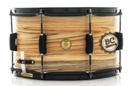Caixa Tama Woodworks Art Grain Natural Zebrawood Wrap 14x8 Ballad Snare Matte Black Hardware