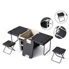 Caixa Térmica 32L com Rodas Vira Mesa e 6 Bancos Dobráveis Cooler para Praia Camping Churrasco Piquenique Portátil Caixa Térmica 32L com Rodas Vira Mesa e 6 Bancos Dobráveis Cooler para Praia Camping Churrasco Piquenique Portátil