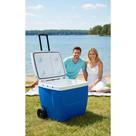 Caixa Térmica 42L Azul Com Rodas - Verão Perfeito!