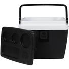 Caixa térmica cooler 12 litros preto e branco de plástico para viagem cerveja com alça resistente suporte grande Caixa térmica cooler 12 litros preto e branco de plástico para viagem cerveja com alça resistente suporte grande