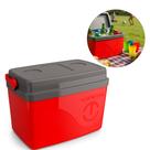 Caixa Térmica Cooler 30 Litros Para Praia Camping Viagem Com Alça 45 Latas Unitermi Reforçada