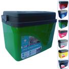Caixa térmica Cooler 30L Alça Tampa bandeja Floripa Unitermi Cerveja Água Suco Praia Churrasco