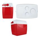 Caixa Térmica Cooler 34 Litros Mor 50 Latinhas ou 7 Garrafas Pet 2L Vermelha Mor
