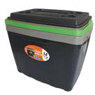 Caixa térmica cooler 34 litros tampa com porta copo camping pesca