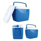 Caixa Térmica Cooler 34l Alça Leve Mor Cores Variadas Praia Azul