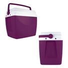 Caixa Térmica Cooler 34l Alça Leve Mor Cores Variadas Praia Violeta