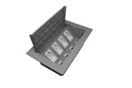Caixa Tomada Mesa Embutir 4 Tomadas 2 Rj45 + 1 Usb + 1 Hdmi cinza