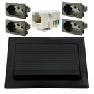 Caixa tomada preta de mesa + 4 modulos + 1 rj45