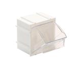 Caixa transparente Tip Out Bin System Quantum QTB409 com 9 unidades brancas