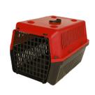 Caixa Transporte N3 Cão Cachorro Gato Média Vermelho Alvorada