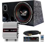 Caixa Trio Bicho Papão + Radio Bluetooth + Modulo Taramps