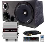 Caixa Trio Bomber W-one + Radio Bluetooth + Modulo Taramps