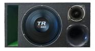 Caixa trio duto régua colorido médio grave triton tr 850 4 ohms unlike 400 cor:verde