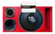 CAIXA TRIO DUTO RÉGUA FRENTE COLORIDA TR 850 4 OHMS COMPET + MÓDULO DS800x 4 COR:VERMELHO