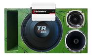 CAIXA TRIO DUTO RÉGUA FRENTE COLORIDA TR 850 4 OHMS UNLIKE 500 + MÓDULO DS800x 4 COR:VERDE