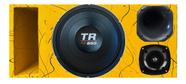 Caixa trio duto régua frente colorida triton tr 850 4 ohms unlike 400 cor:amarelo