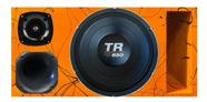 Caixa trio duto régua frente colorida triton tr 850 4 ohms unlike 400 cor:laranja