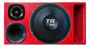 Caixa trio duto régua frente colorida triton tr 850 4 ohms unlike 400 cor:vermelho Caixa trio duto régua frente colorida triton tr 850 4 ohms unlike 400 cor:vermelho