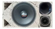 Caixa trio duto triângulo alto falante etm iron 1k4 tweeter compet cores Caixa trio duto triângulo alto falante etm iron 1k4 tweeter compet cores