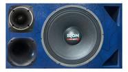 Caixa trio duto triângulo alto falante etm iron 1k4 tweeter compet cores